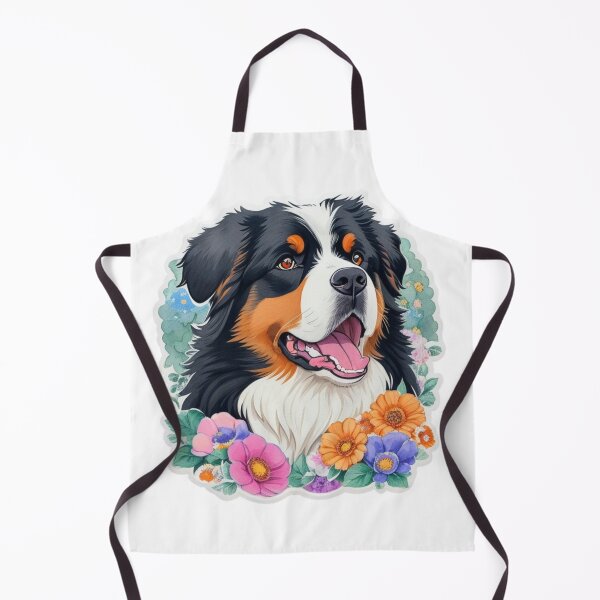 Item preview, Cute Bernese Mountain Dog with Watercolor Flowers designed and sold by YourNameMatters.