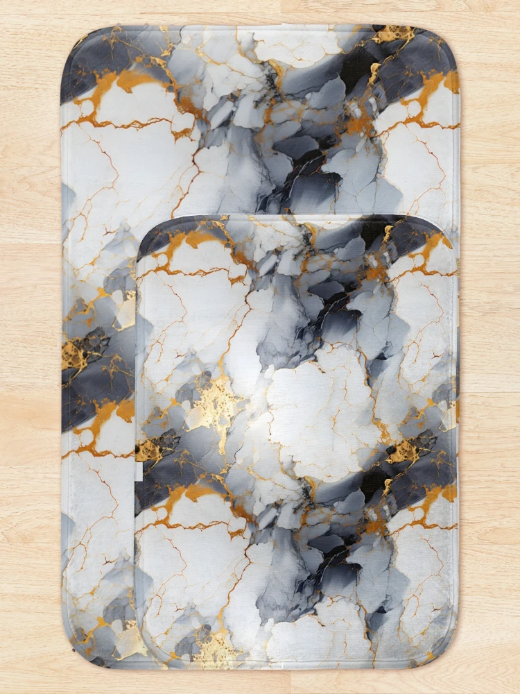 Thumbnail 5 of 6, Bath Mat, Marble Stone Pattern 6 designed and sold by DigitalPatternx.
