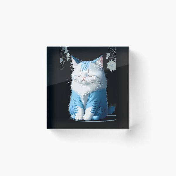 Item preview, Serene Cat in Cyanotype designed and sold by Mechanical-Artt.