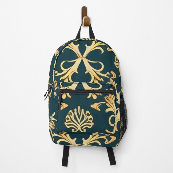 Item preview, Teal gold royal pattern designed and sold by Roxburylane.
