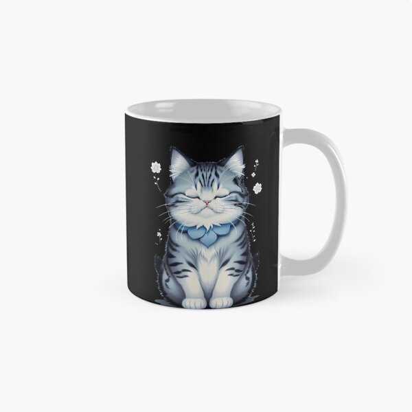 Item preview, Cyanotype Fluffy Cat in Tranquility designed and sold by Mechanical-Artt.