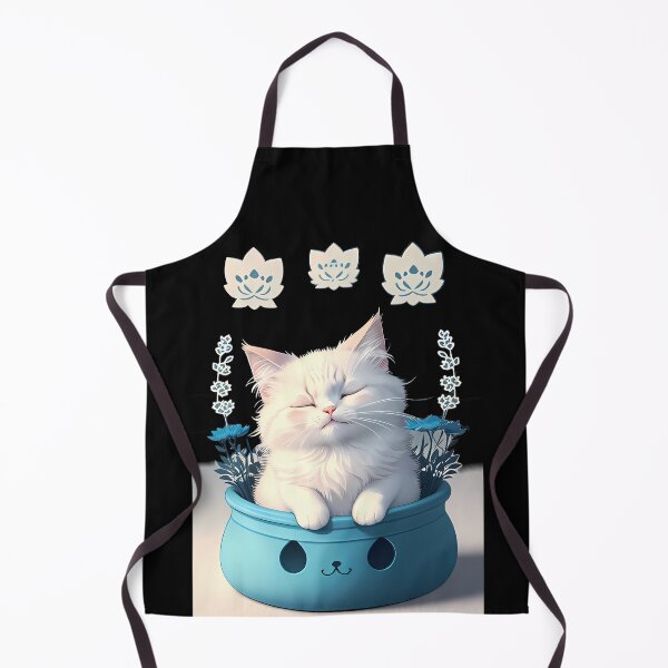 Item preview, Serene Fluffy Cat in Cyanotype designed and sold by Mechanical-Artt.