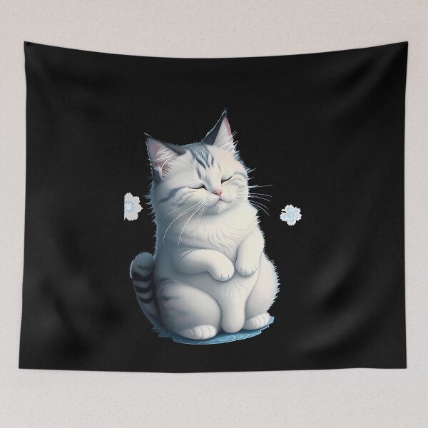 Item preview, Cyanotype Art of Meditating Cat designed and sold by Mechanical-Artt.