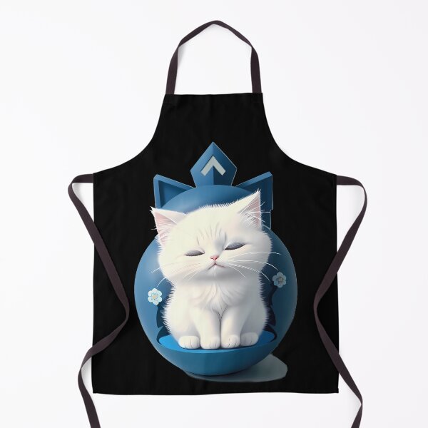 Item preview, Tranquil Fluffy Cat in Cyanotype designed and sold by Mechanical-Artt.