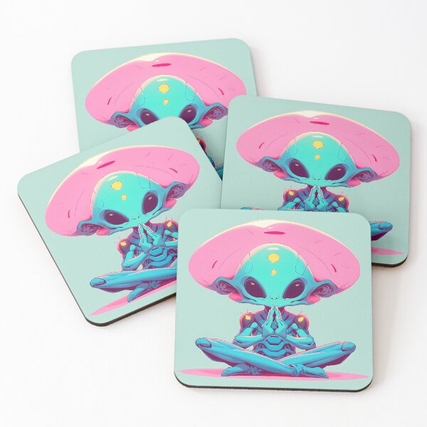 Item preview, Galactic Zen: Pop Art Aliens Find Peace Beyond the Stars designed and sold by Klyngzo1916.