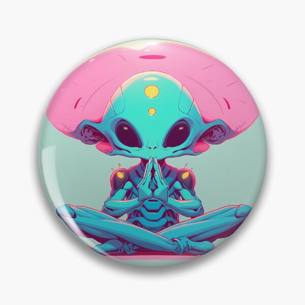 Item preview, Galactic Zen: Pop Art Aliens Find Peace Beyond the Stars designed and sold by Klyngzo1916.