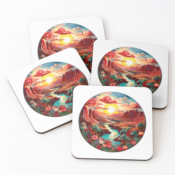 Item preview, Beautiful Grand Canyon Woodcut Art - Colorful Design designed and sold by AlanPhotoArt.