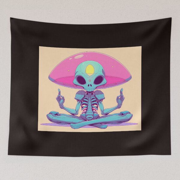 Item preview, Psychedelic Serenity: Pop Art Aliens Unleash Their Inner Zen designed and sold by Klyngzo1916.