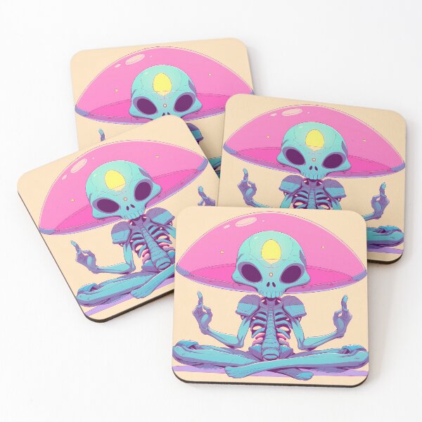 Item preview, Psychedelic Serenity: Pop Art Aliens Unleash Their Inner Zen designed and sold by Klyngzo1916.