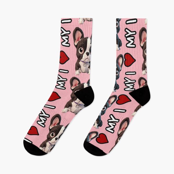 Item preview, I love my dog - Animated Boston Terrier in 3D style designed and sold by ChickNickStudio.