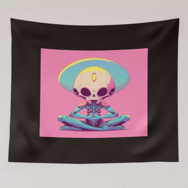 Item preview, Vibrant Tranquility: Pop Art Aliens Embrace Inner Stillness designed and sold by Klyngzo1916.