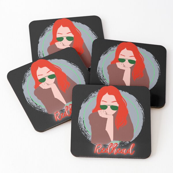 Item preview, The Redhead with Green Glasses designed and sold by LS Creative.