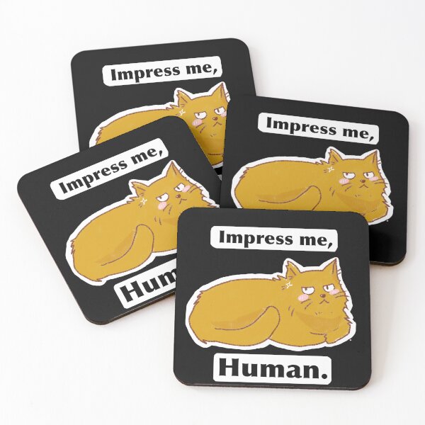 Item preview, Impress me, human cat funny sticker T-shirt gift designed and sold by Hiibo-o.