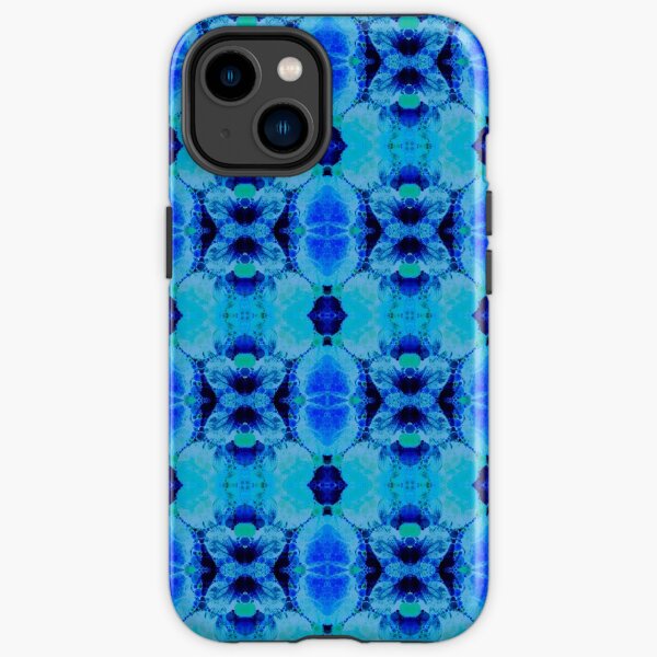 Four Fold Iris - blue variation flashy pattern iPhone Tough Case