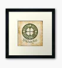 Slainte Or To Your Health Framed Print