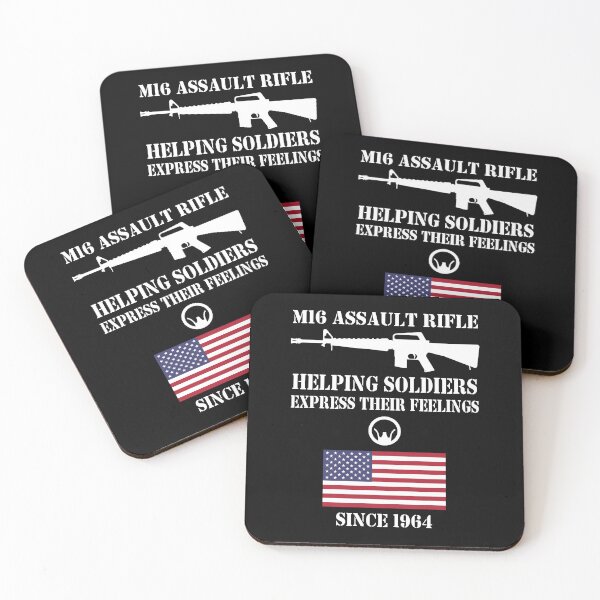 Item preview, M16 Assault Rifle Military Soldier Since 1964 Humor Joke American Flag designed and sold by MilitaryMart.