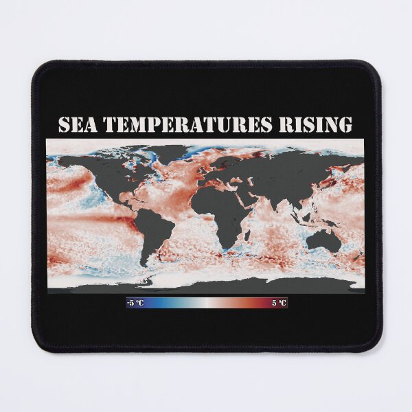 Item preview, Climate Change: Sea Surface Temperatures are Rising in Patriotic colors designed and sold by DreamingBeetle.