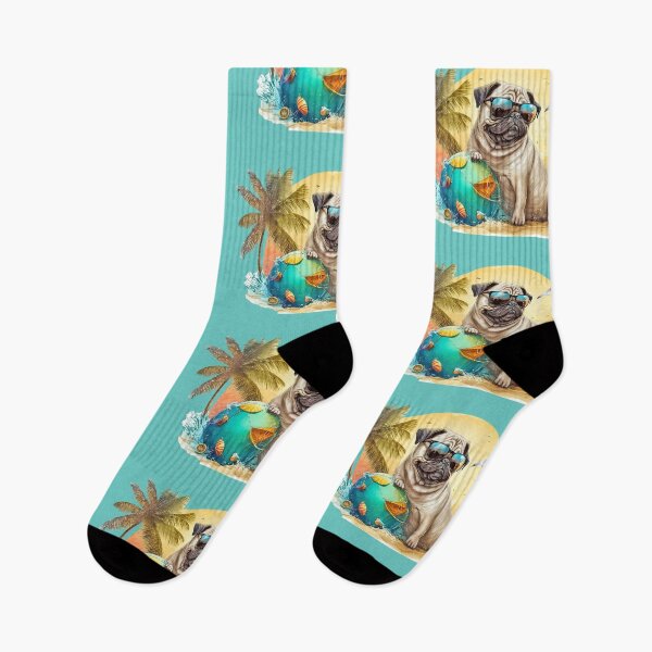 Item preview, Cute Pug Dog Beach Bum All Over Tote Bag designed and sold by candiscamera.
