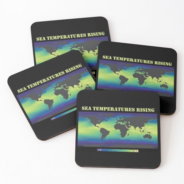 Item preview, Climate Change: Sea Surface Temperatures are Rising in salty colors designed and sold by DreamingBeetle.
