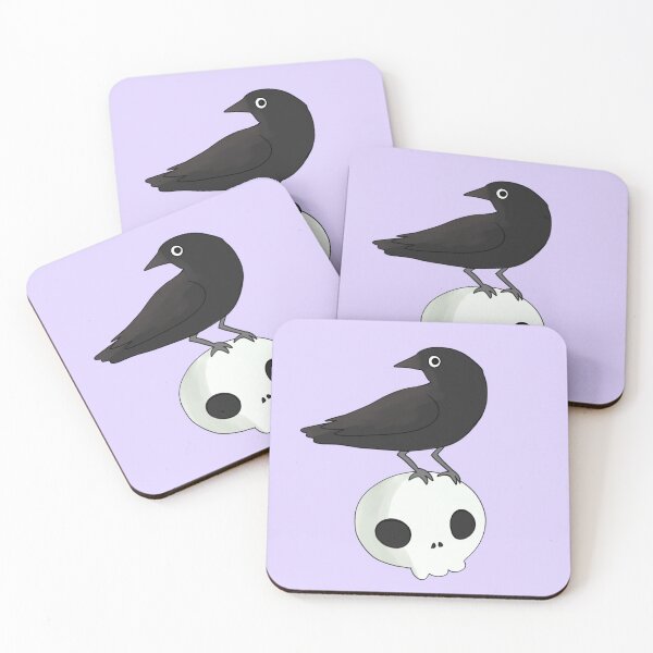 Item preview, crow and skull illustration  designed and sold by Mayarart.
