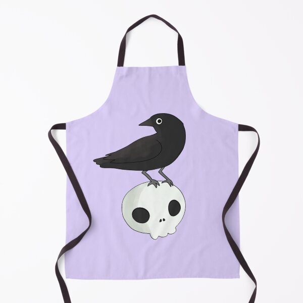 Item preview, crow and skull illustration designed and sold by Mayarart.