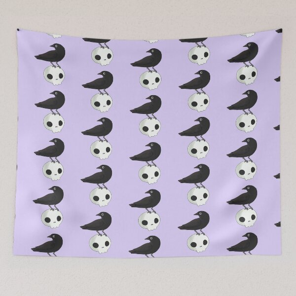 Item preview, crow and skull illustration  designed and sold by Mayarart.