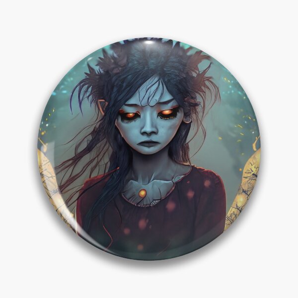 Item preview, Cursed into a demon, sad forest demoness, halloween designed and sold by Sunmoonlove.