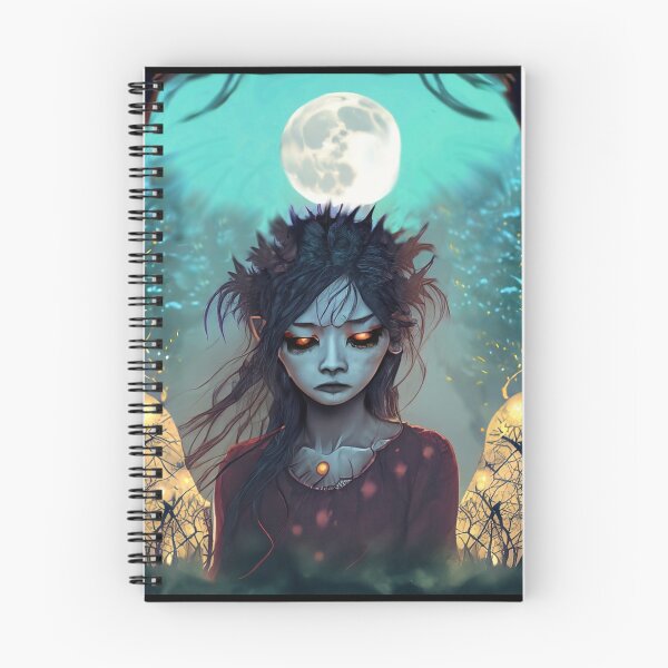Item preview, Cursed into a demon, sad forest demoness, halloween designed and sold by Sunmoonlove.