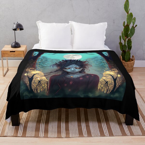 Item preview, Cursed into a demon, sad forest demoness, halloween designed and sold by Sunmoonlove.
