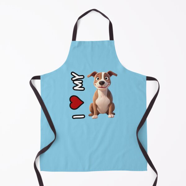 Item preview, I love my dog - Animated Pitbull in 3D style - Pit bull designed and sold by ChickNickStudio.