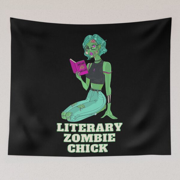 Item preview, Literary Zombie Chick designed and sold by NordicBerry.