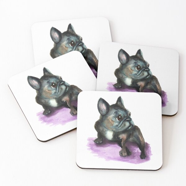Item preview, French Bulldog watercolour painting designed and sold by Funsize-Art.