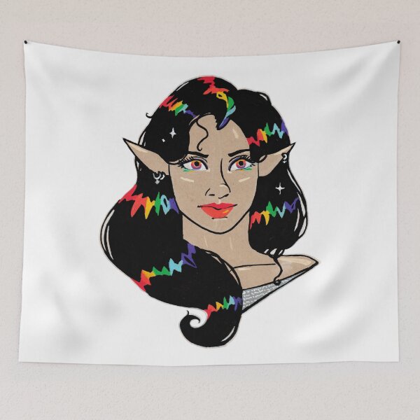 Item preview, Rainbow Elf Character Portrait designed and sold by MarieSunny.