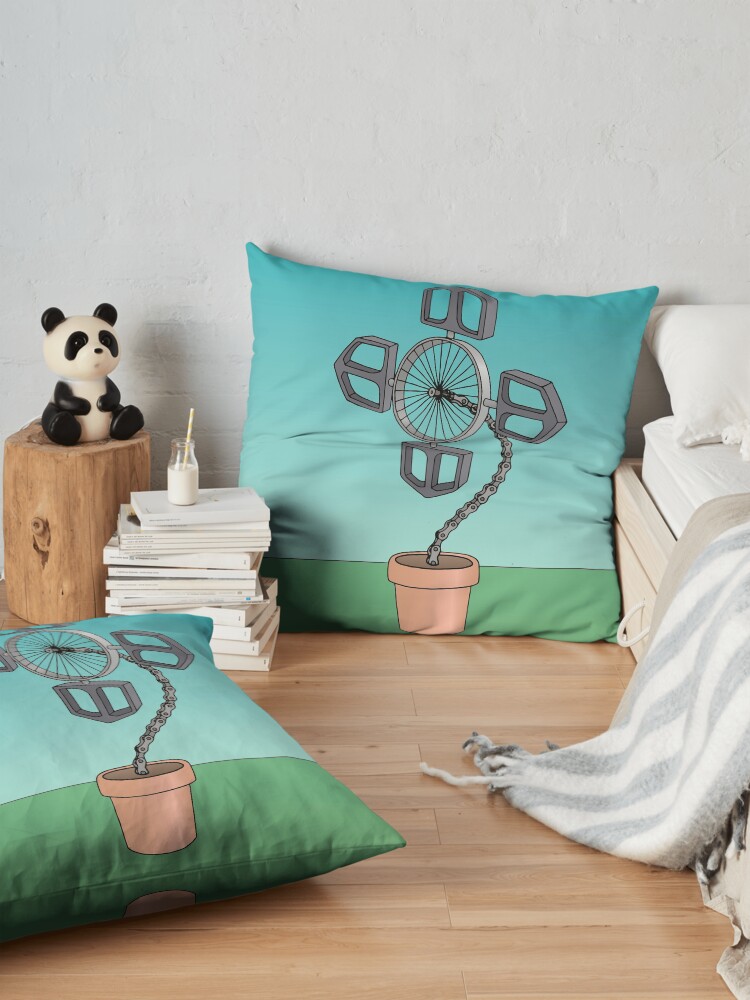 Alternate view of Bike Flower Floor Pillow