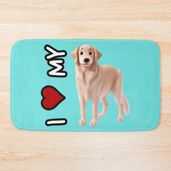 Item preview, I love my dog - Animated Golden Retriever in 3D style - Golden Retriever designed and sold by ChickNickStudio.