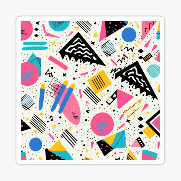 Item preview, 1980s Style Pattern Print designed and sold by QuestingCloset.