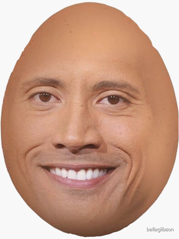 dwayne the egg johnson  Sticker for Sale by bellagiibson