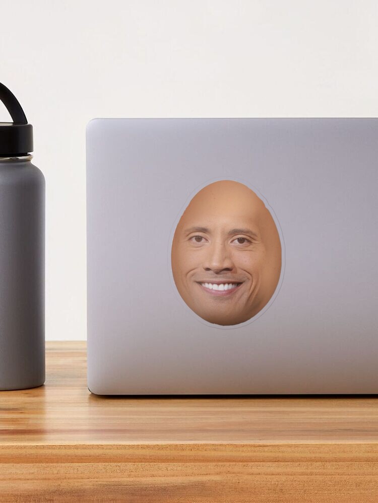 dwayne the egg johnson  Sticker for Sale by bellagiibson