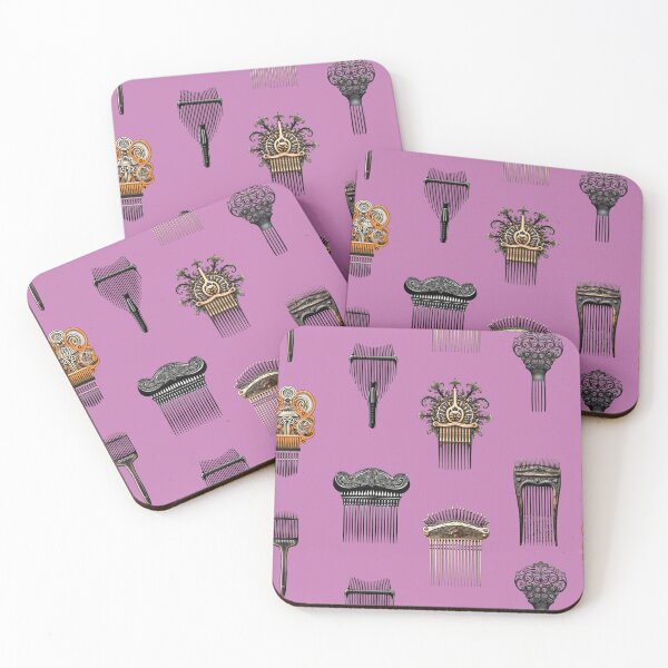 Item preview, Vintage Afro Picks, combs on pink background designed and sold by CGPlenty.
