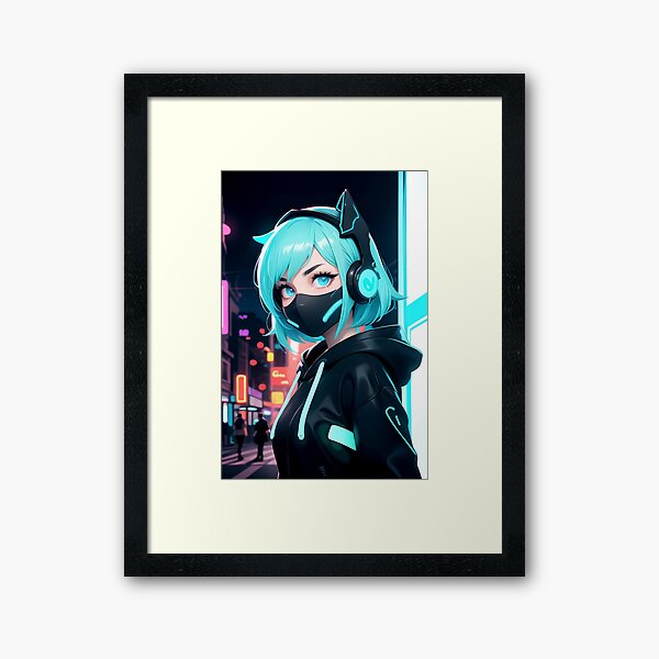 Artikel-Vorschau von Anime-Mädchen Cyberpunk, designt und verkauft von TheDesign22.