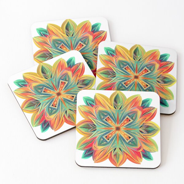 Item preview, Symmetrical Blooms: A Fusion of Colors and Patterns designed and sold by Nowosolnianka.