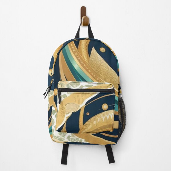 Item preview, Teal gold royal pattern designed and sold by Roxburylane.