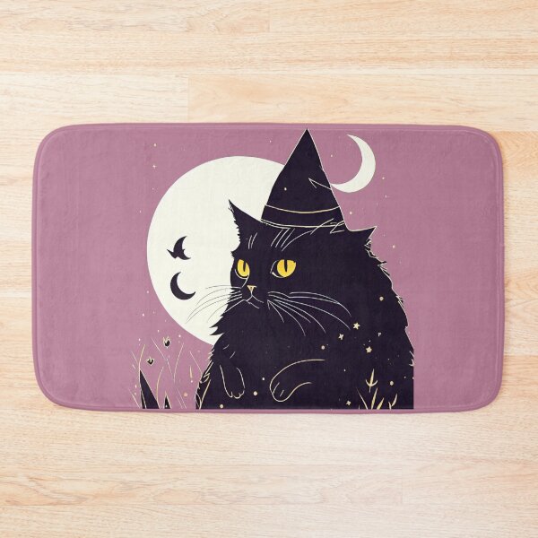 Item preview, Black Cat and Midnight Spells (Lavender) designed and sold by RoseCandi.