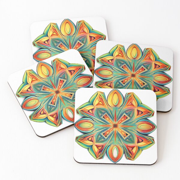 Item preview, Symmetrical Blooms ver. 4: A Fusion of Colors and Patterns designed and sold by Nowosolnianka.