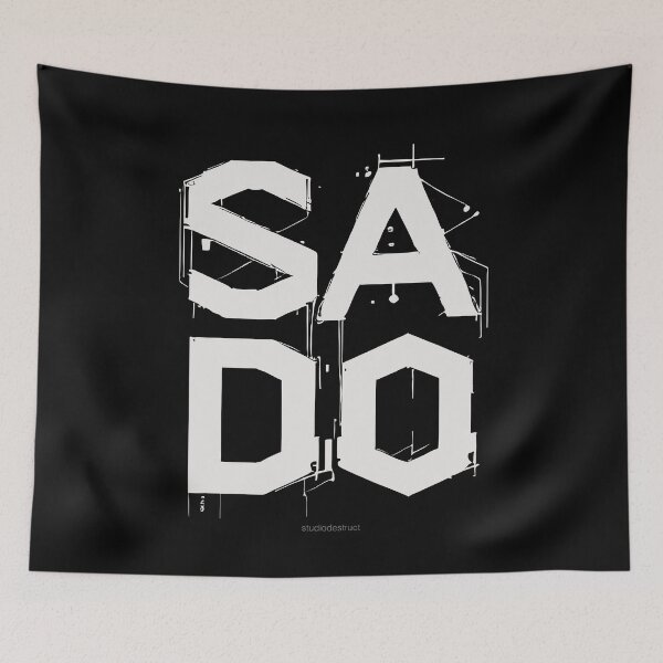 Item preview, SADO (White on Black) designed and sold by StudioDestruct.