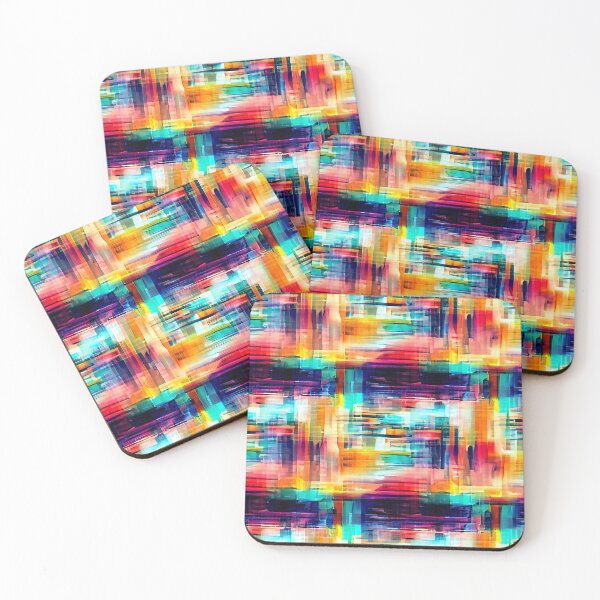 Item preview, Digital bright colored paint strokes designed and sold by karinasalwaszka.