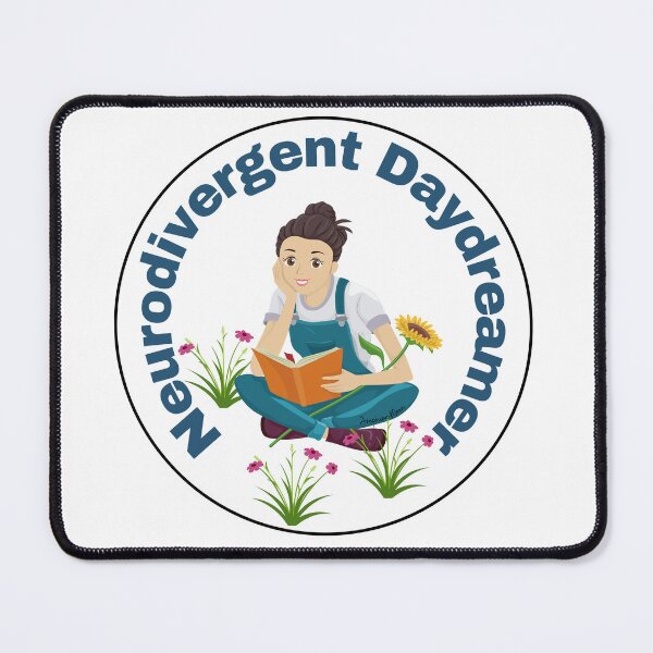 Item preview, Neurodivergent Daydreamer, with nature, book and flowers designed and sold by Josephine-Moon.