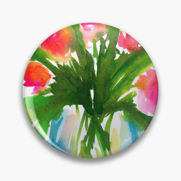 Item preview, Tulips in a vase watercolor painting designed and sold by AnissaF.