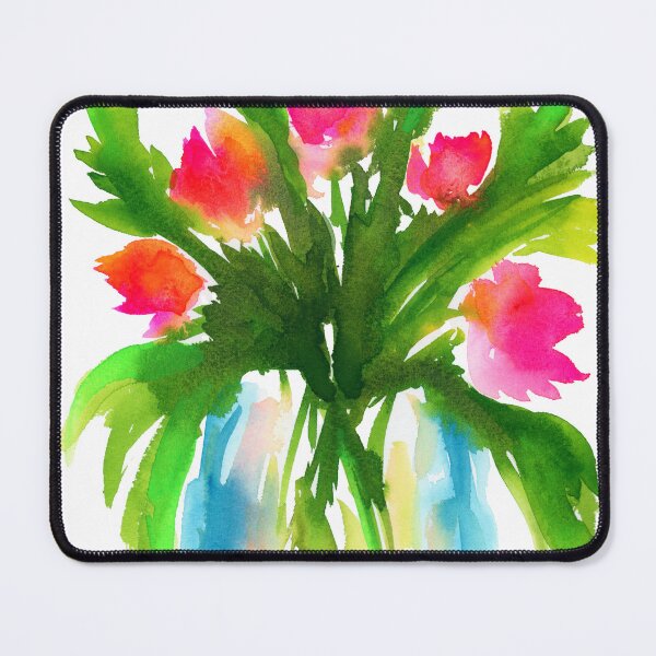 Item preview, Tulips in a vase watercolor painting designed and sold by AnissaF.