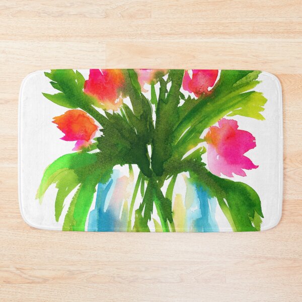 Item preview, Tulips in a vase watercolor painting designed and sold by AnissaF.